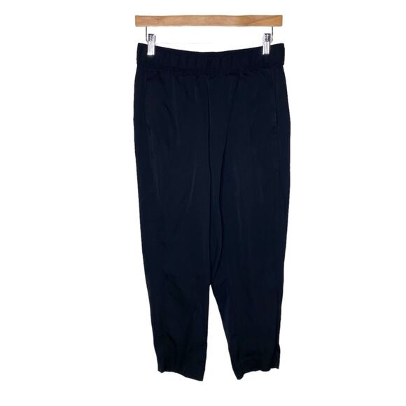 Club Monaco Black Asymmetrical Pleat Front Pull On Pants Women’s 0 Minimalist - Picture 1 of 10